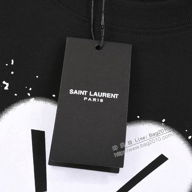 Saint Laurent專櫃YSL聖羅蘭2023FW新款印花T恤 男女同款 tzy3103
